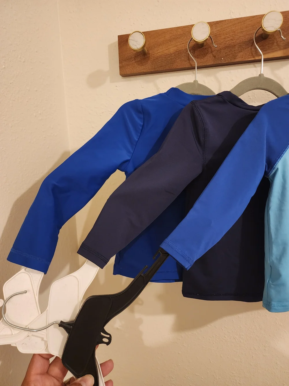 2t Long Sleeve Rashguard Navy, Royal Blue, Light Blue Cat & Jack Carters Lot